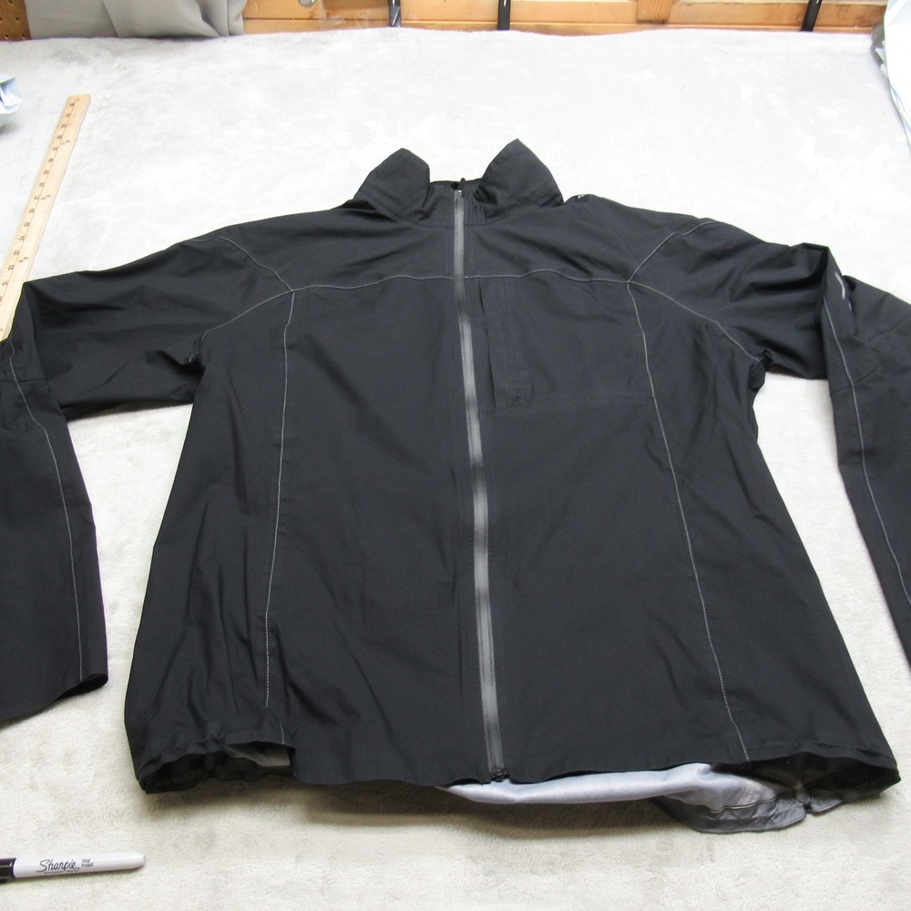 GORE Running Wear Jacket Mens XXL Black Cycling Jog Waterproof Goretex Full‎ Zip